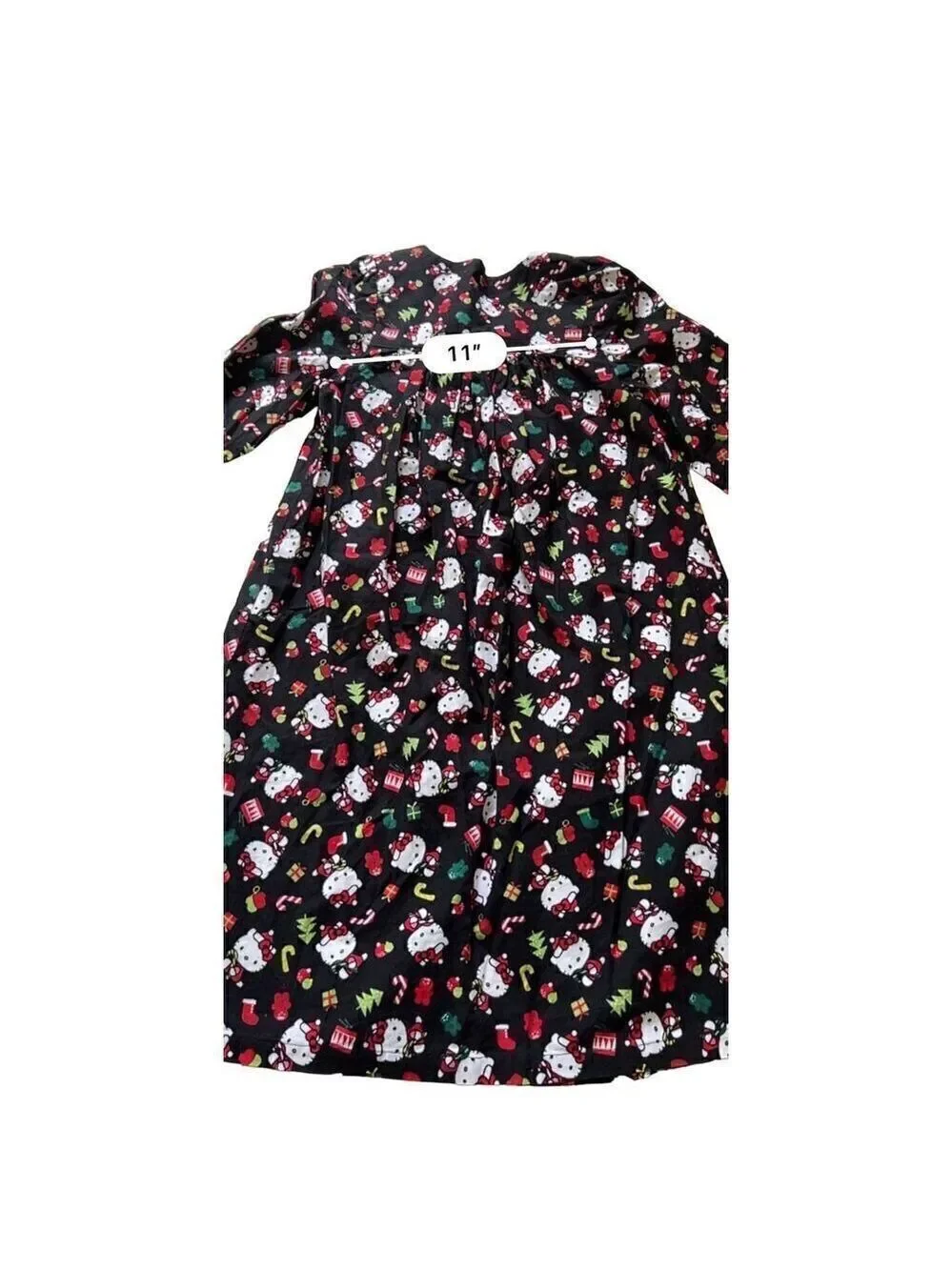 HELLO KITTY Christmas Kids fabric Open Robe Pajama size 7-8
